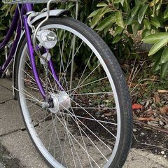 【点検/整備済】 外装6段 オートライト ステンレス 自転車 軽快車の画像