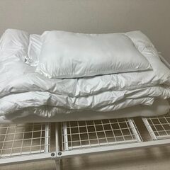 ニトリ シングル布団セット（枕・敷布団・掛布団）来客用3回程度 使用の画像