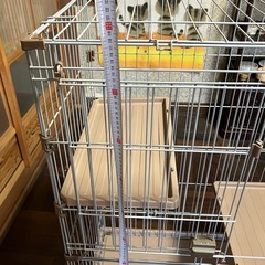 ペット　猫用大型ゲージ　３段　　キャリーバッグ付きの画像