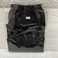 フェイクレイヤード 重ね着風 体型カバー 付け裾 おしゃ れ ブラック Lの画像