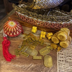 縁起物 5円玉 宝船 置物 ケース無しの画像