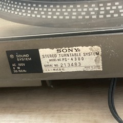 Sonyレコードセット　PS-4300
の画像