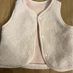 70サイズ　着物、ベスト、帽子セットの画像