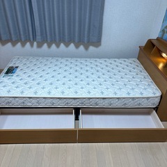 シングルベッド　マットレス付きの画像