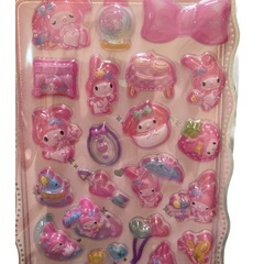 【新品】シナモン マイメロ 3Dぷっくり立体シール 2点セット の画像