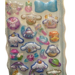 【新品】シナモン マイメロ 3Dぷっくり立体シール 2点セット の画像