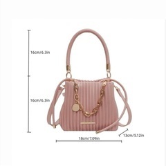 軽量、ビジネスカジュアル ミニバケットバッグ の画像