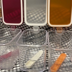 【3個セット】調味料入れ★ 調味料ポット★調味料ケース★保存容器★塩 砂糖入れ★キャニスターの画像