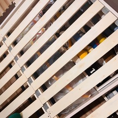 【クイーン】収納付きベッドフレーム　すのこ　USB付き の画像