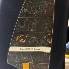 ジュニアシート　体重9キロから36キロまで　無料です。の画像