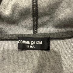 COMME CA ISM コムサ グレー パーカー ベロア 110Aの画像
