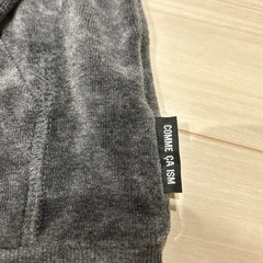 COMME CA ISM コムサ グレー パーカー ベロア 110Aの画像