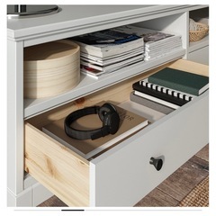 IKEA IDANÄS テレビ台 ホワイト 162x40x63cmの画像