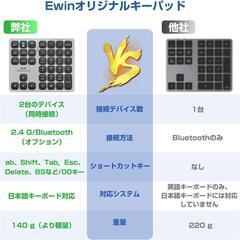 テンキー Bluetooth5.2/2.4G 2台 ワイヤレス 超薄軽量 Cの画像