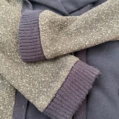 bittoko  ウール混ジップアップアウター　ネイビーの画像