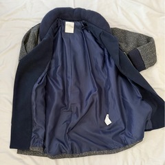 bittoko  ウール混ジップアップアウター　ネイビーの画像