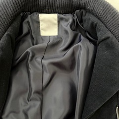 bittoko  ウール混ジップアップアウター　ネイビーの画像