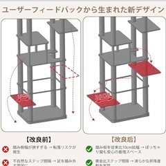 キャットタワー　据え置き ハンモック 大型　猫用 つめとぎ 猫 グレー　犬の画像