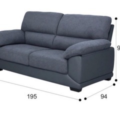 3人掛け布張りソファ（ウォール3KD GY）　グレーの画像