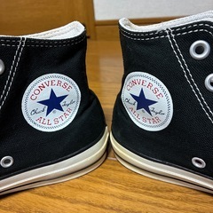 【新品同様】CONVERSE 100周年 ハイカット 黒 24㎝の画像