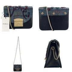 フルラ  ショルダーバッグ ブラック  Furla メトロポリス ゴールド金具の画像