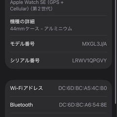 極美品　保証付　Apple Watch SE 第2世代　(GPS +セルラー) 44mmの画像