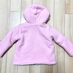 メゾピアノ ボアパーカー ジャンパー リバーシブル　ピンク 100cm
の画像