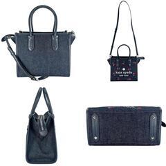 ケイトスペード K6080 ハンドバッグ ネイビー  Kate Spade エラ スモール トート さくらんぼの画像