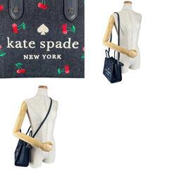 ケイトスペード K6080 ハンドバッグ ネイビー  Kate Spade エラ スモール トート さくらんぼの画像