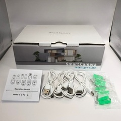 【185】新品4台 屋内 1080P 2方向音声 USB給電 ワイヤレスセキュリティWiFiカメラの画像