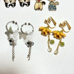 選べるクリスマスプレゼント☆イヤリングピアス☆猫などモチーフものの画像