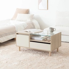 Erin ディスプレイ収納付きドレッサーテーブルの画像