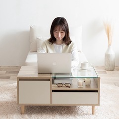 Erin ディスプレイ収納付きドレッサーテーブルの画像