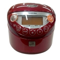 東芝 IH炊飯ジャーRC-6XE 炊飯器　2012年製　レッドの画像