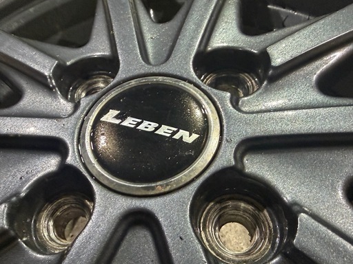 ワ）美品 オートバックスプライベートブランドアルミホイール AUTOBACS LEBEN レーベンLH 13×4J／IN SET+45