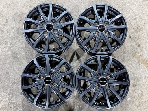 ワ）美品 オートバックスプライベートブランドアルミホイール AUTOBACS LEBEN レーベンLH 13×4J／IN SET+45