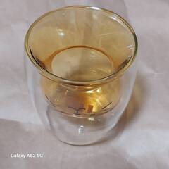 【四季の森フォレオ周辺】FukuFukuNyanko チャチャ 耐熱 2重グラス ダブルウォール 猫 未使用に近いの画像