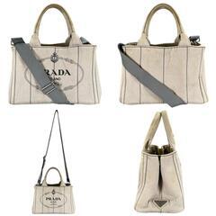 プラダ 1BG439 トートバッグ ビアンコ  PRADA カナパトート キャンバスの画像