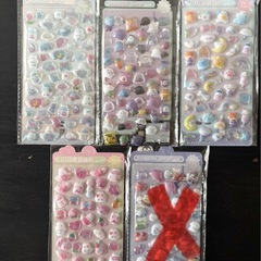 ③ラブブ　ドロップシール　1枚300円　ボンボンドロップシール　3D 立体シール　ぷくぷくシール 3枚800円 の画像