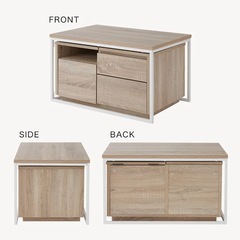 【ドレッサー_LOWYA】鏡台 収納付き 化粧台 ※テーブル部分とのセット売り可の画像