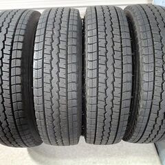 プロボックス 冬 サクシード 14インチ【富山】日本製 155/80R14 LT ダンロップ 中古４本 トヨタ 車検対応 スタッドレスタイヤ ホイール付きの画像