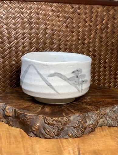 時代物 白志野 抹茶碗】美濃焼 作家物 茶道具 茶器 骨董 良品 古玩