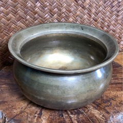 【時代物】古銅 エブコ 建水 茶道具 茶器 骨董品 良品 煎茶道具 茶器 煎茶器 華道具 懐石道具 和骨董 茶こぼし 銅製 骨董 古玩 の画像