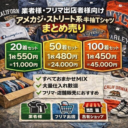 1着500円〜✨【まとめ売り】アメリカ古着 Tシャツいろいろ 海外輸入 ヴィンテージ・ストリート・アメカジ好き必見！