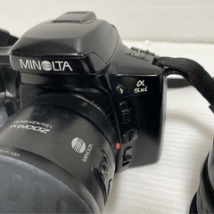 ジャンク品 MINOLTA ミノルタ フィルムカメラ α-5xi カメラレンズ セット 一眼レフカメラ ZOOM AF 現状 部品取り 状態込みの画像