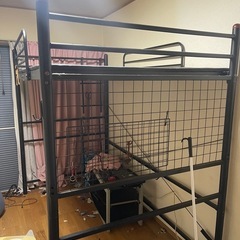 ロフトベッド ベッドフレーム セミシングルの画像