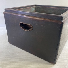 木製 箱火鉢 火鉢 アンティーク レトロ 骨董 瓶掛 小風炉 希少 インテリア 和風 状態込み 中古の画像