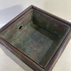 木製 箱火鉢 火鉢 アンティーク レトロ 骨董 瓶掛 小風炉 希少 インテリア 和風 状態込み 中古の画像