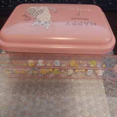 【四季の森フォレオ周辺】HAPPY Animals 猫 ランチボックス ピンク 大サイズ 電子レンジOKの画像