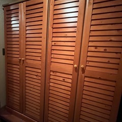 ナチュラルブラウン木製キャビネットBの画像